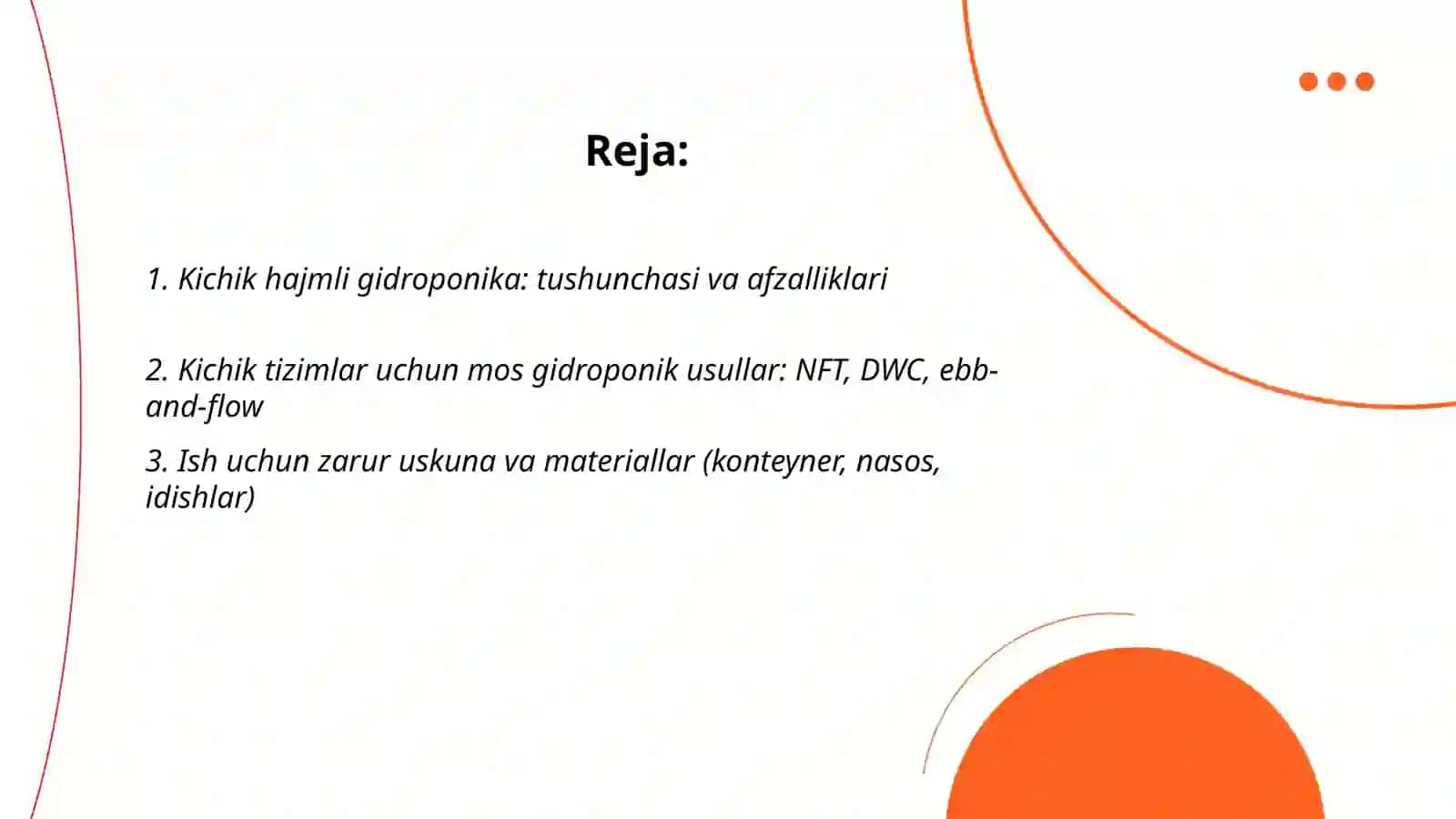 Kichik hajmli gidroponikani qoʻllash va koʻchat yetishtirish xususiyatlari 2