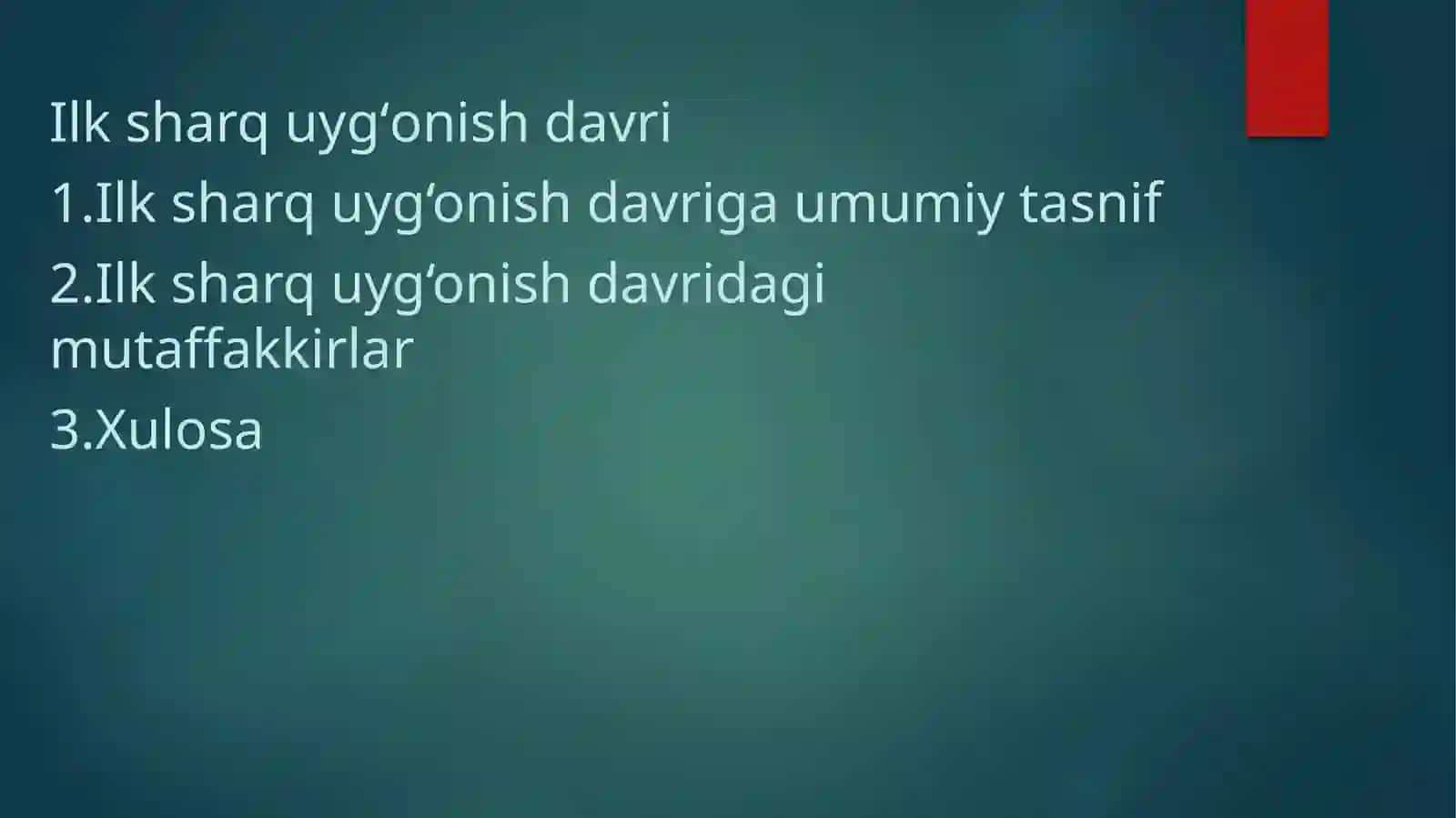 Markaziy osiyo jahon sivilizatsiyalar beshigi fanidan Mustaqil ishi 2