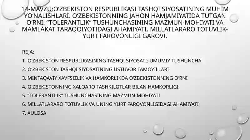 O'zbekistonning eng yangi tarixi - 40 slaydli prezentatsiya (Tibbiyot yoʻnalishi uchun) 2