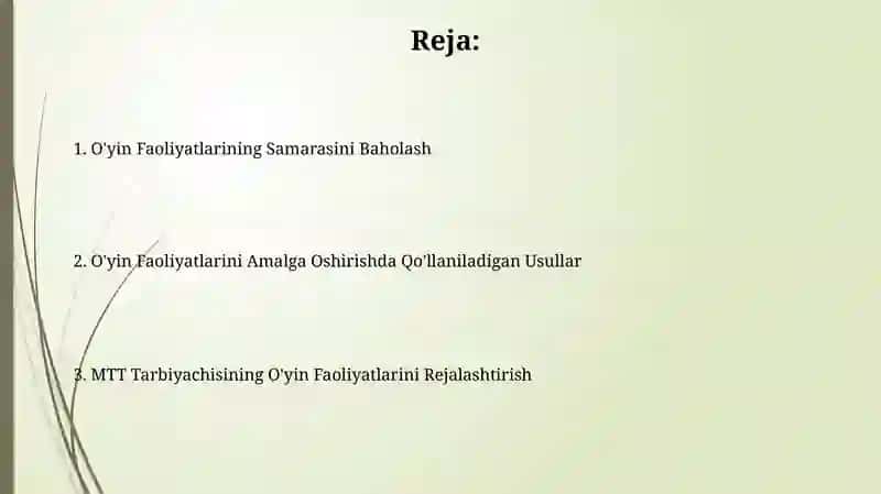 MTT tarbiyachisining oʻyin faoliyatiga rahbarlik qilishi 2