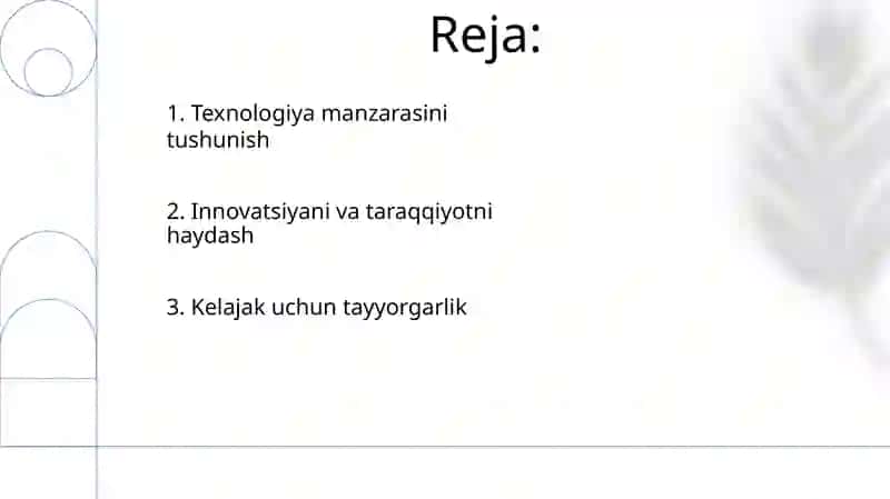 Texnologiyalar va inovatsiyalar fanini o'rganish maqsadlari va vazifalari 2