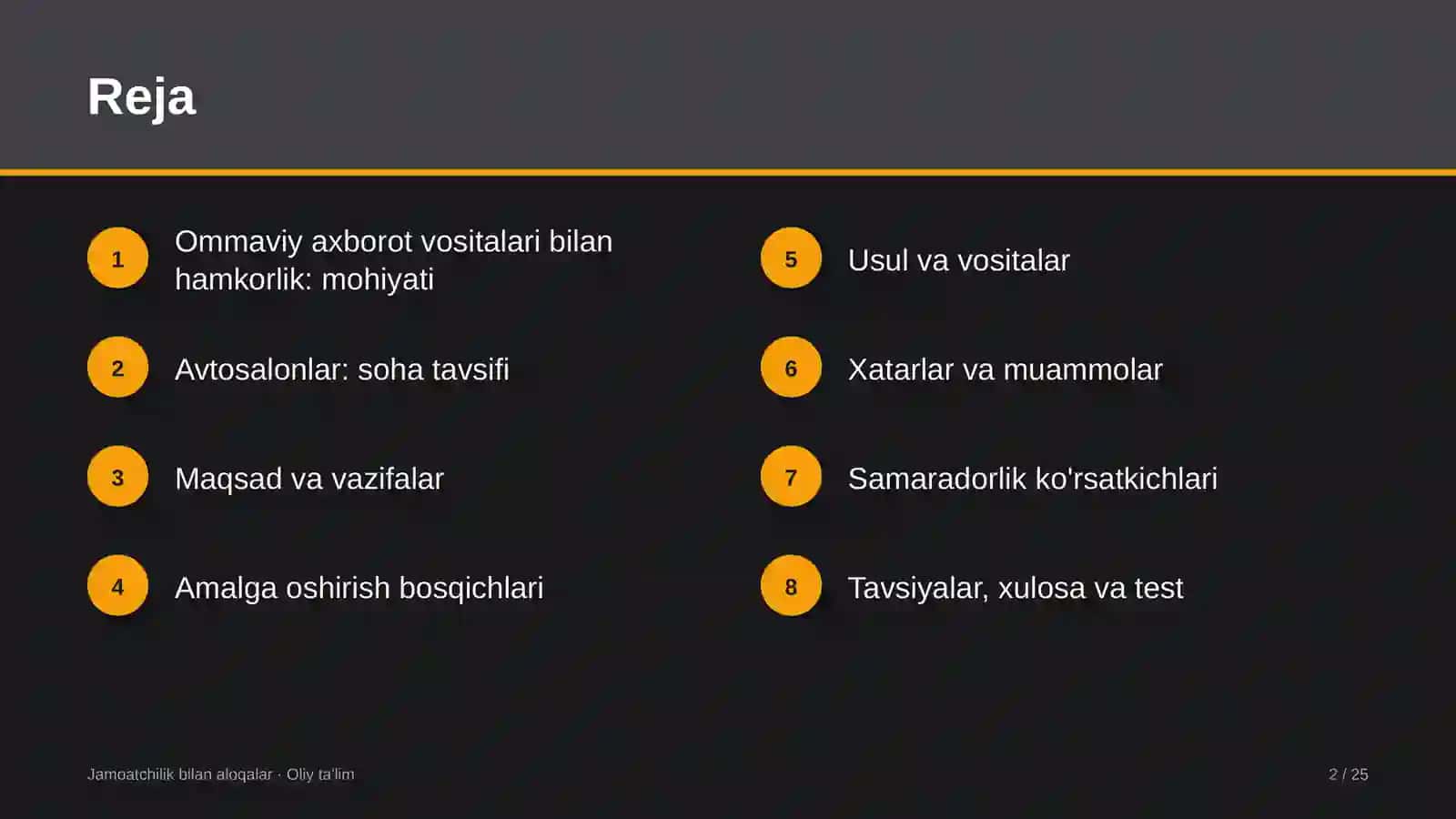 avtosalonlarda ommaviy axborot vositalari bilan hamkorlik qilish 9709 2