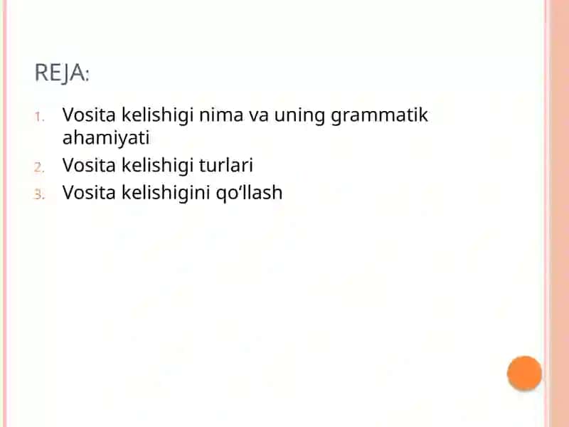 Vosita kelishigi 2