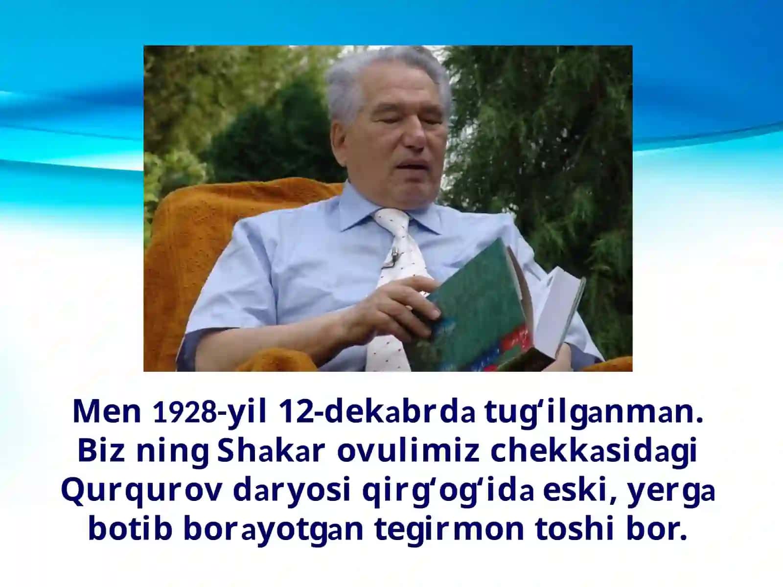 7-sinf Adabiyot fanidan Chingiz Aytmatov hayoti va ijodi dars taqdimoti 2