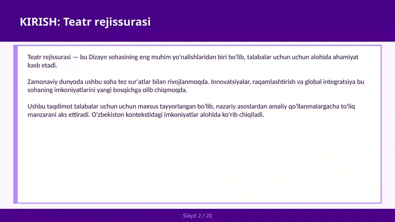 TEATR REJISSURASI 2