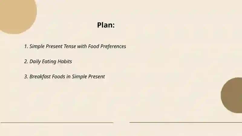 Present simple Food 2