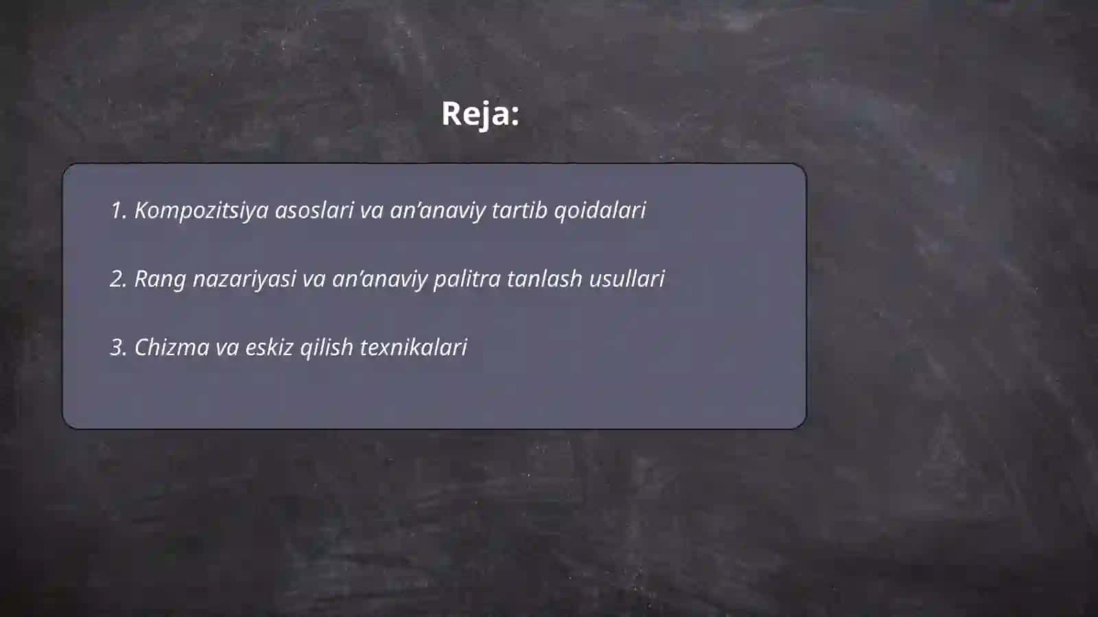 An’anaviy vizual texnikani qo‘llash usullari va qoidalari 2