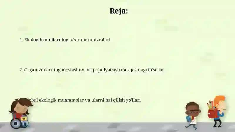 Turli ekologik omillarning tirik organizmlarga taʼsir etish mexanizmlari 2