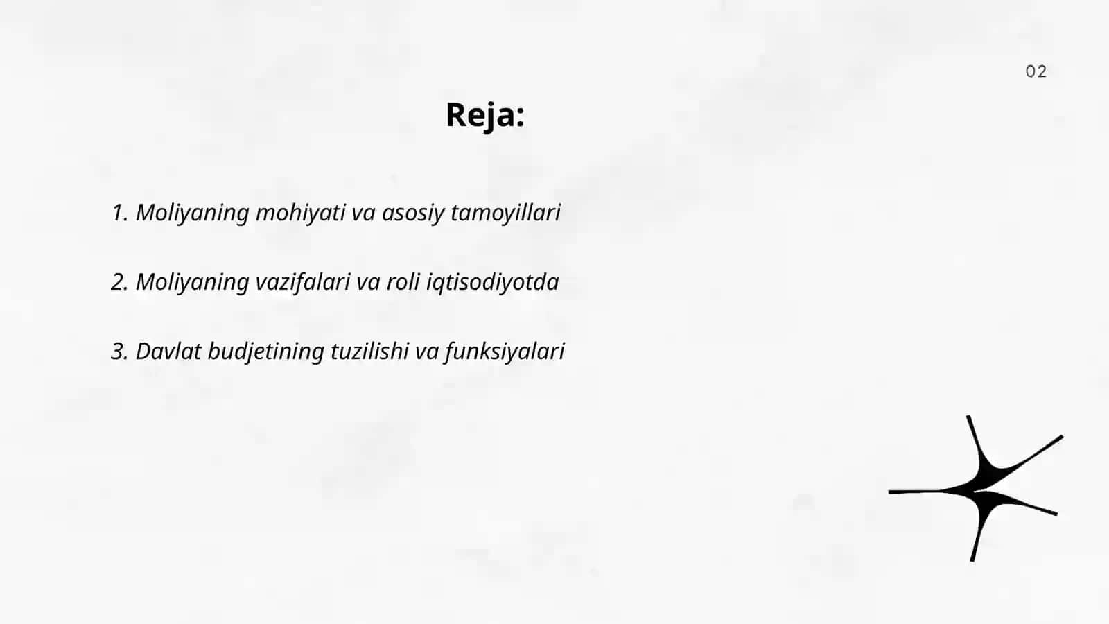 Moliya tizimi davlat budjeti va fiskal siyosat 2