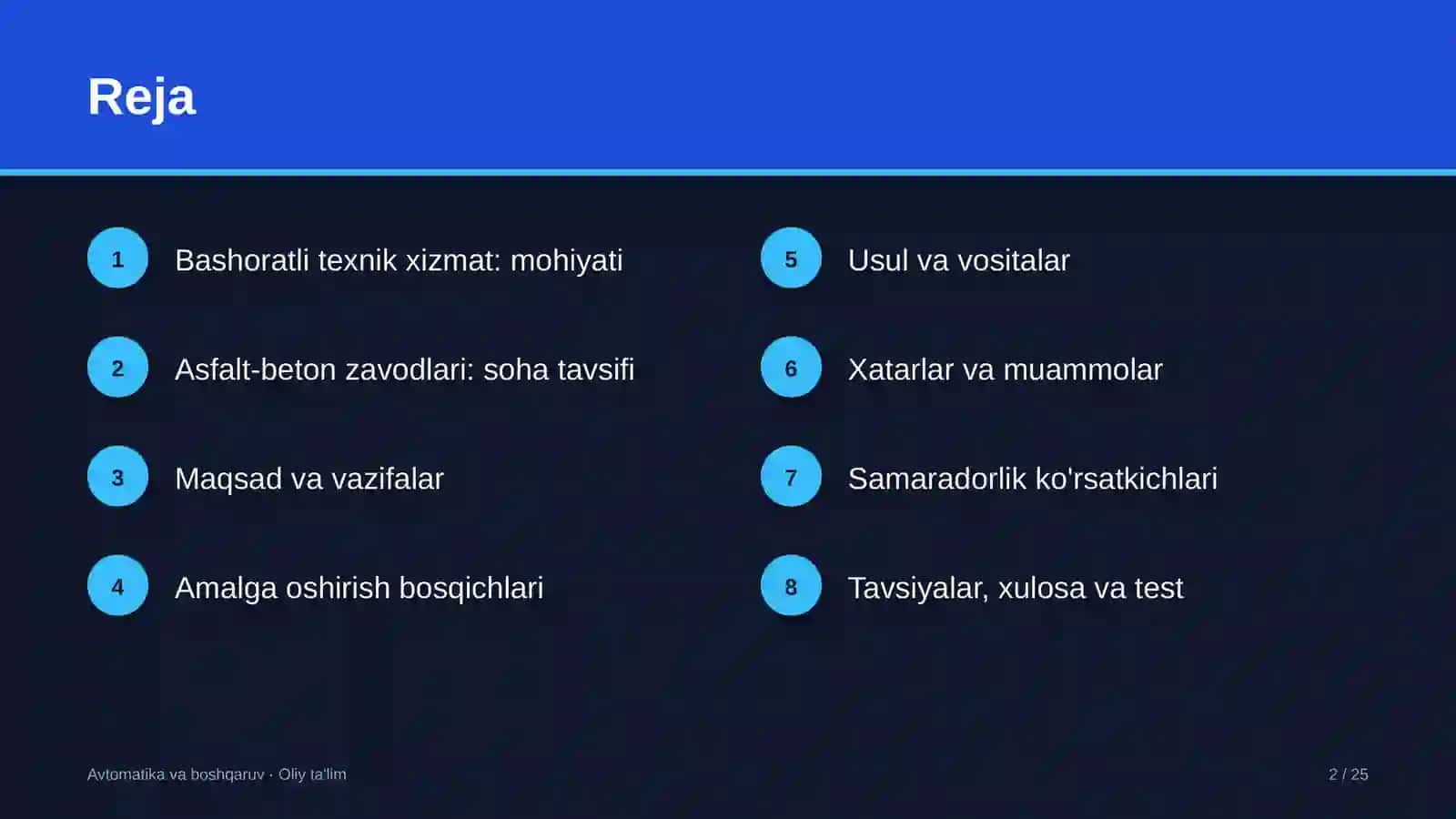 Asfalt-beton zavodlarida bashoratli texnik xizmat ko'rsatish 2