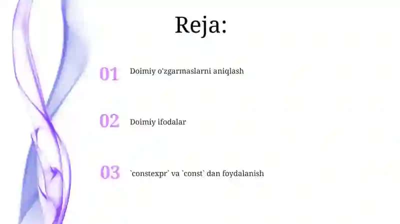C++ da konstantalar 2