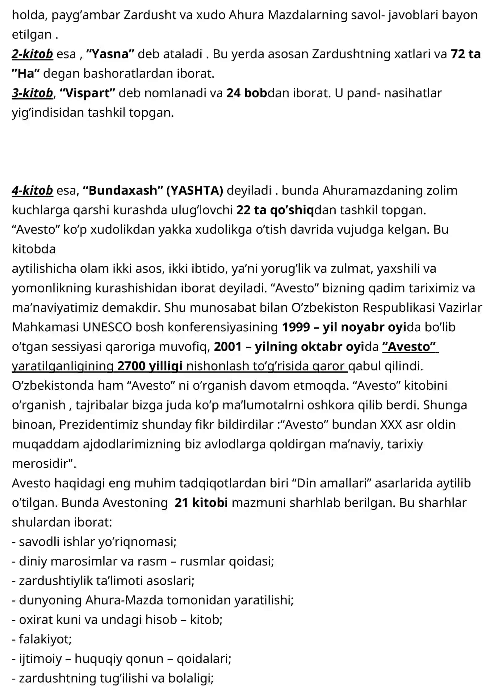 Avesto Haqida Bilasizmi? 2