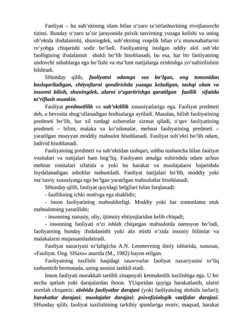 FAOLIYAT 2