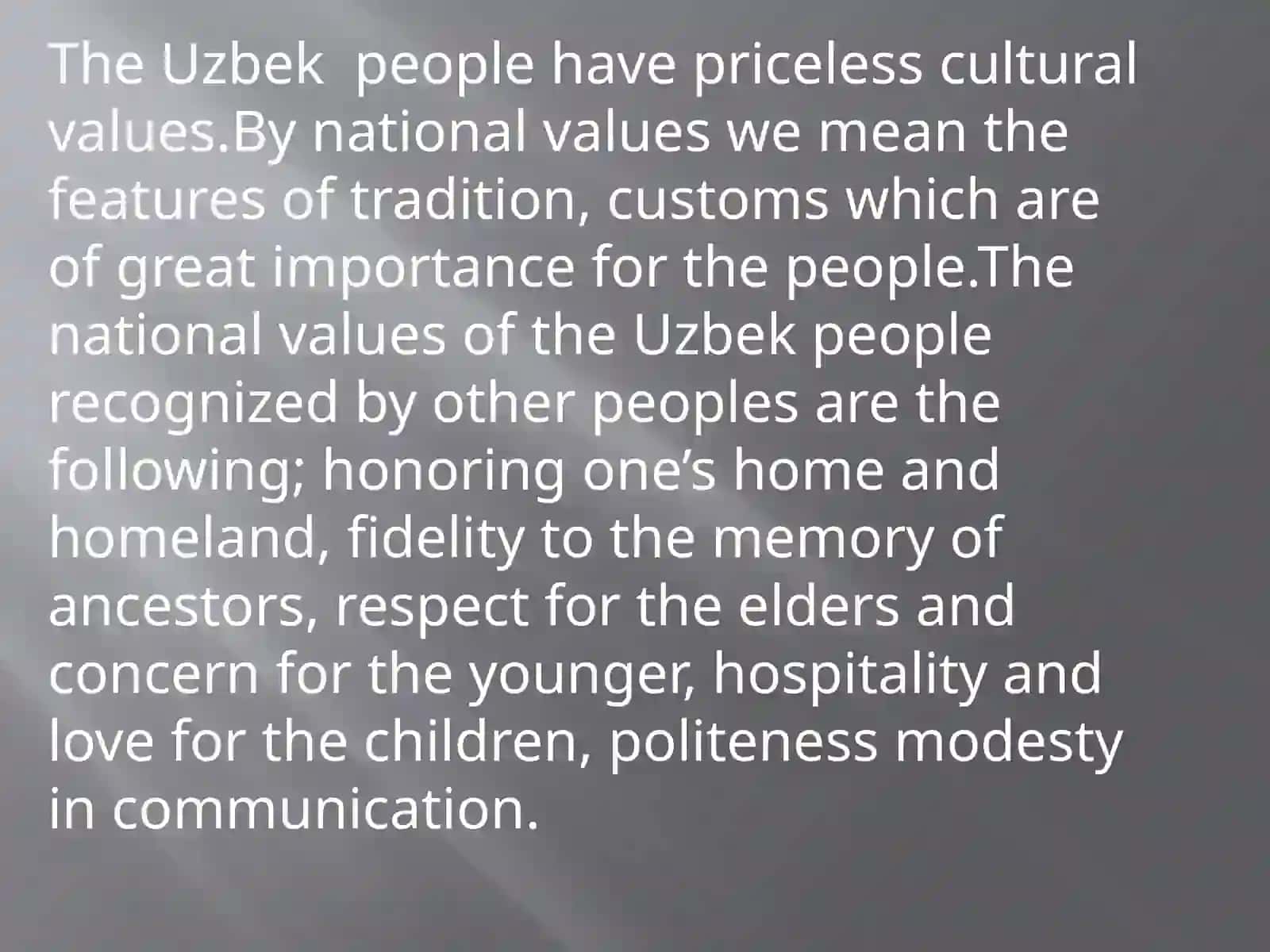UZBEK CULTURAL VALUES 2