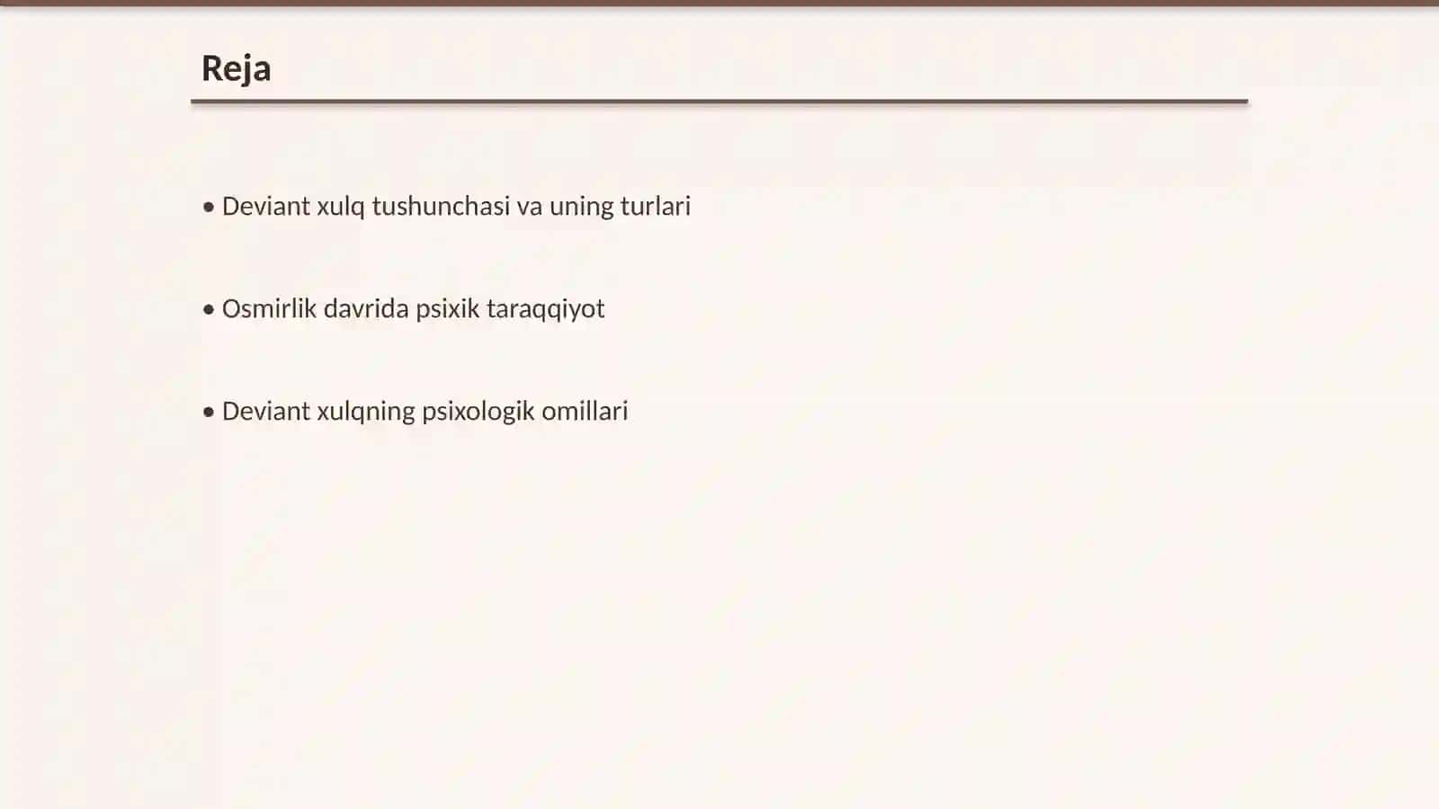 Deviant xulq ilk osmirlik davrida psixik taraqqiyot 2