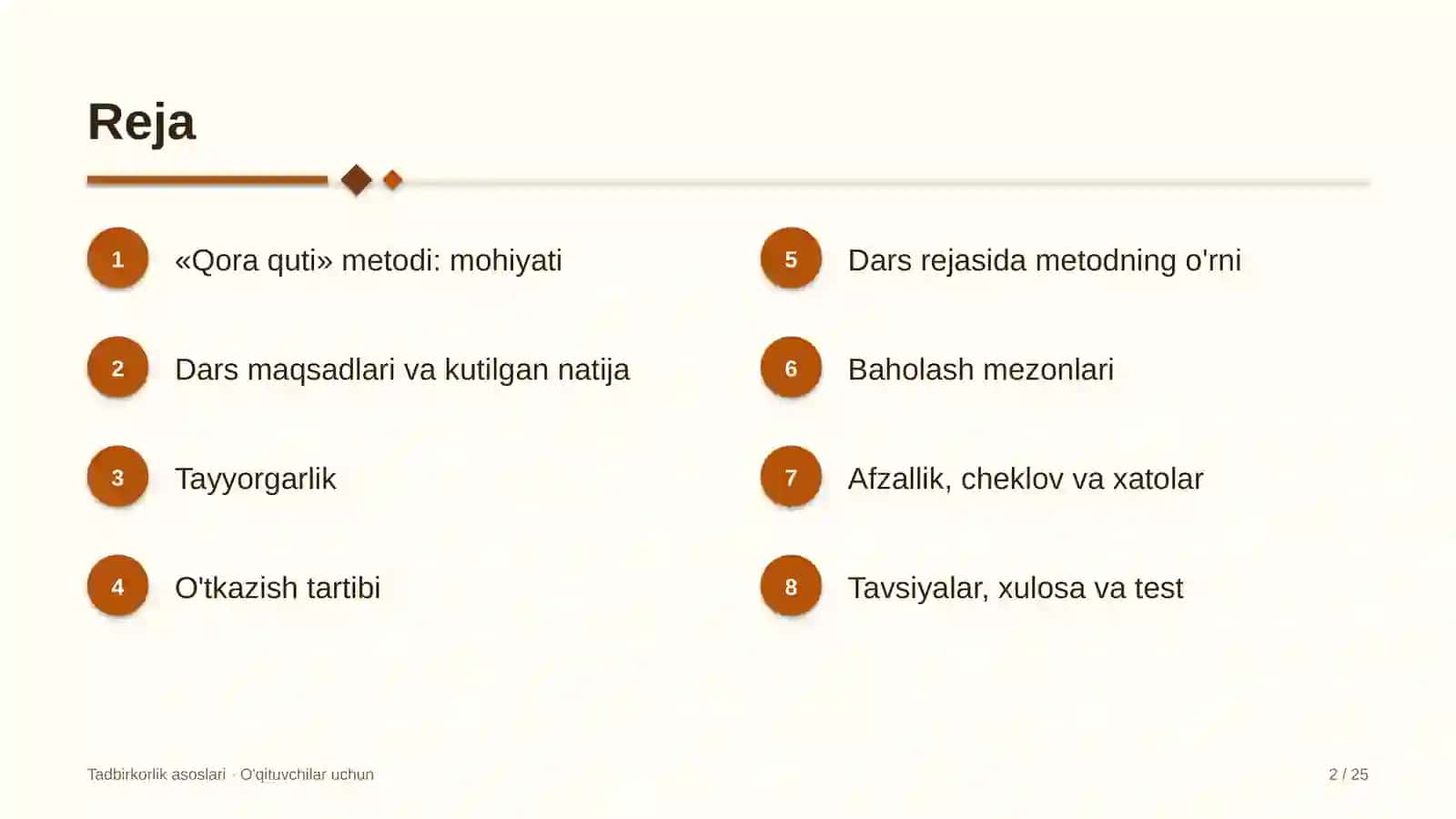 tadbirkorlik asoslari darslarida qora quti metodidan foydalanish 7718 2
