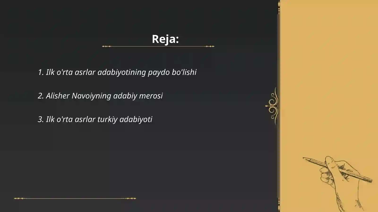 Ilk o'rta asrlar adabiyoti 2
