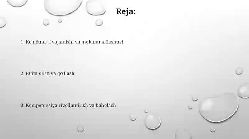 Oʻquvchilarning bilim koʻnikma malakalarni tashkil etish 2