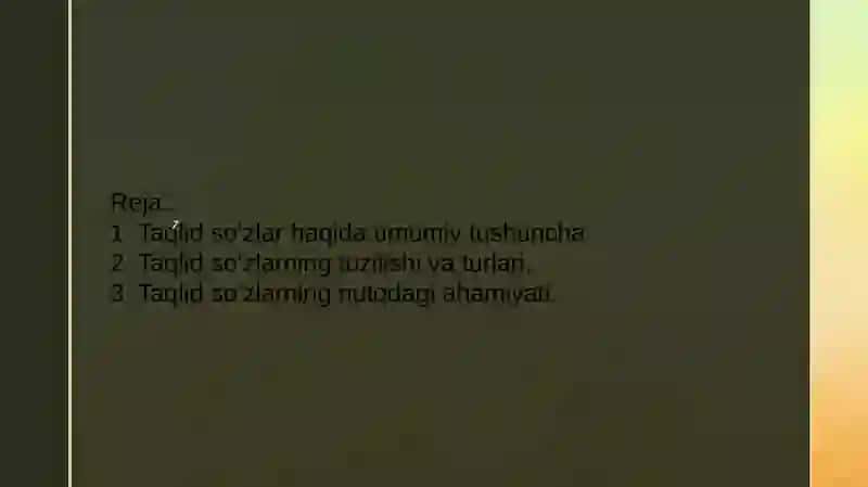 Taqlid Soʻzlar 2