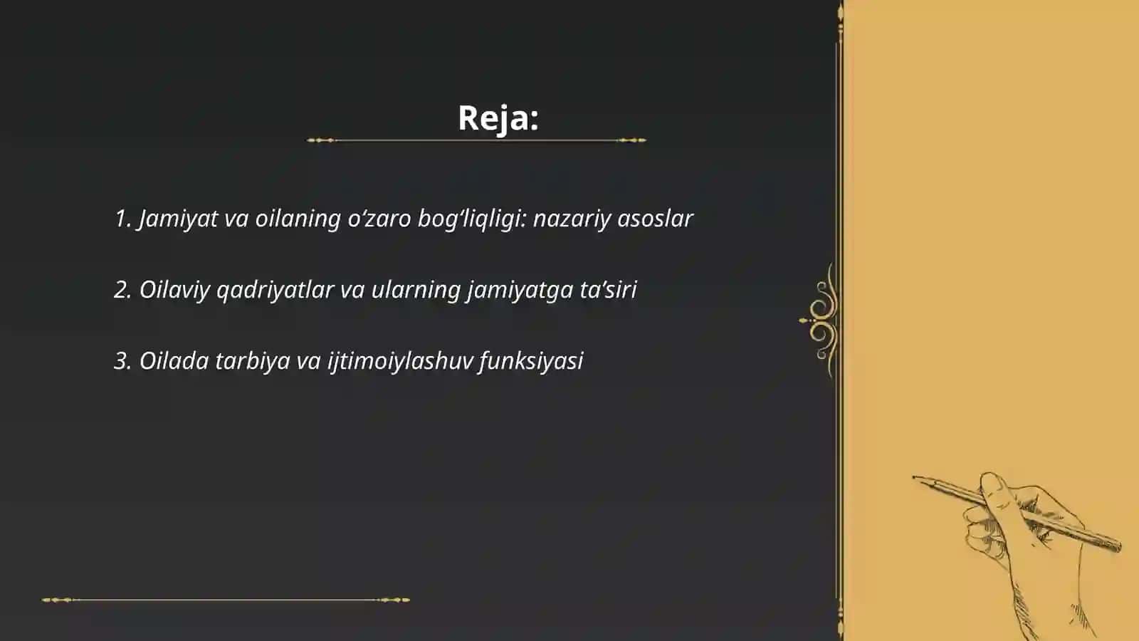 Jamiyat va oilaning bir bogʻini 2