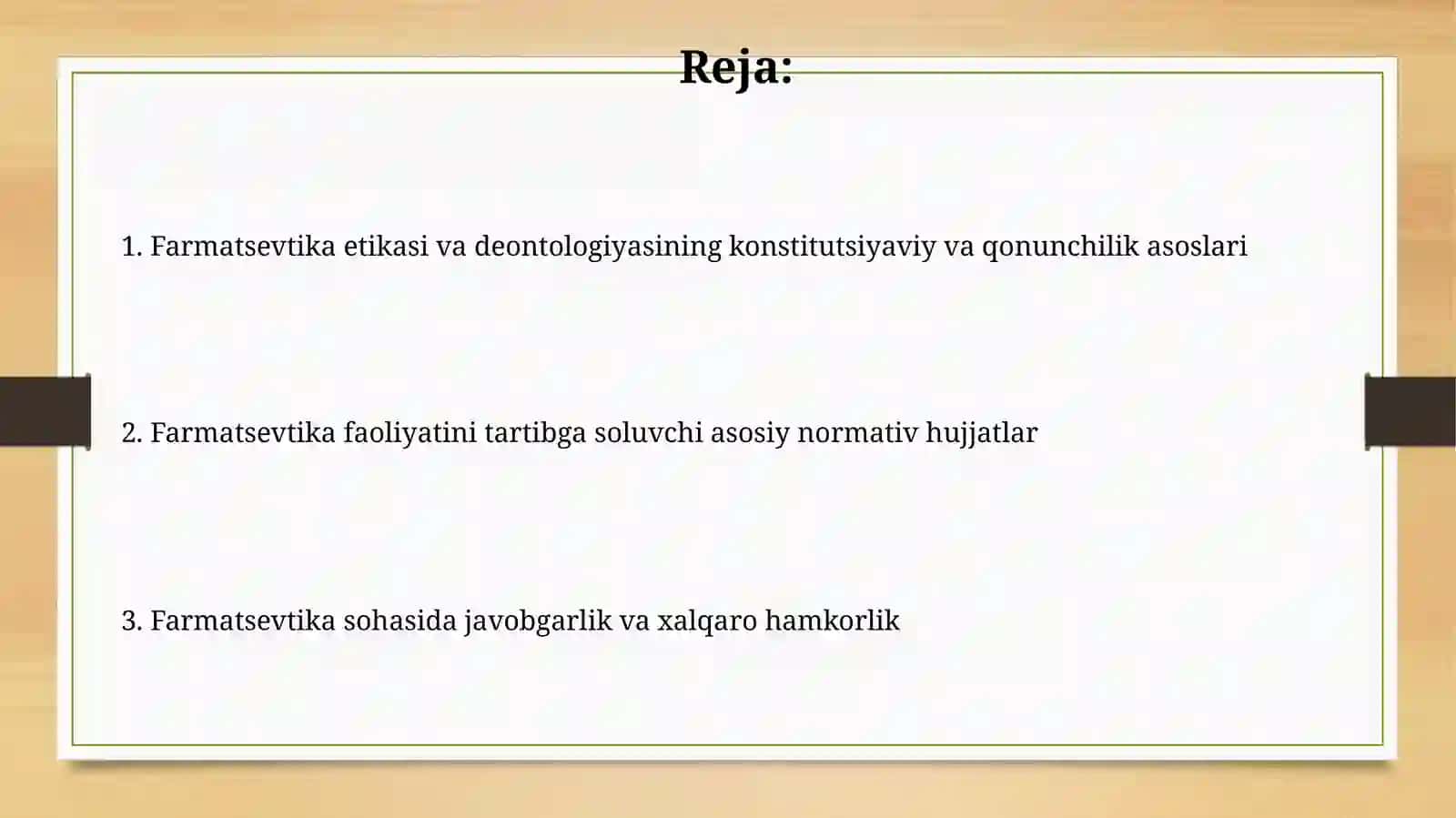 Farmatsevtika etikasi va deontologiyasi 2