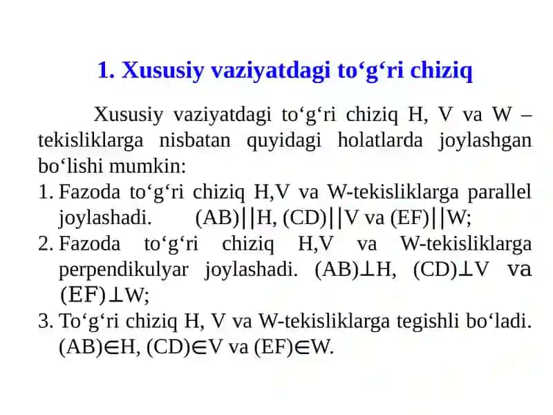 To‘g‘ri chiziqlar 2