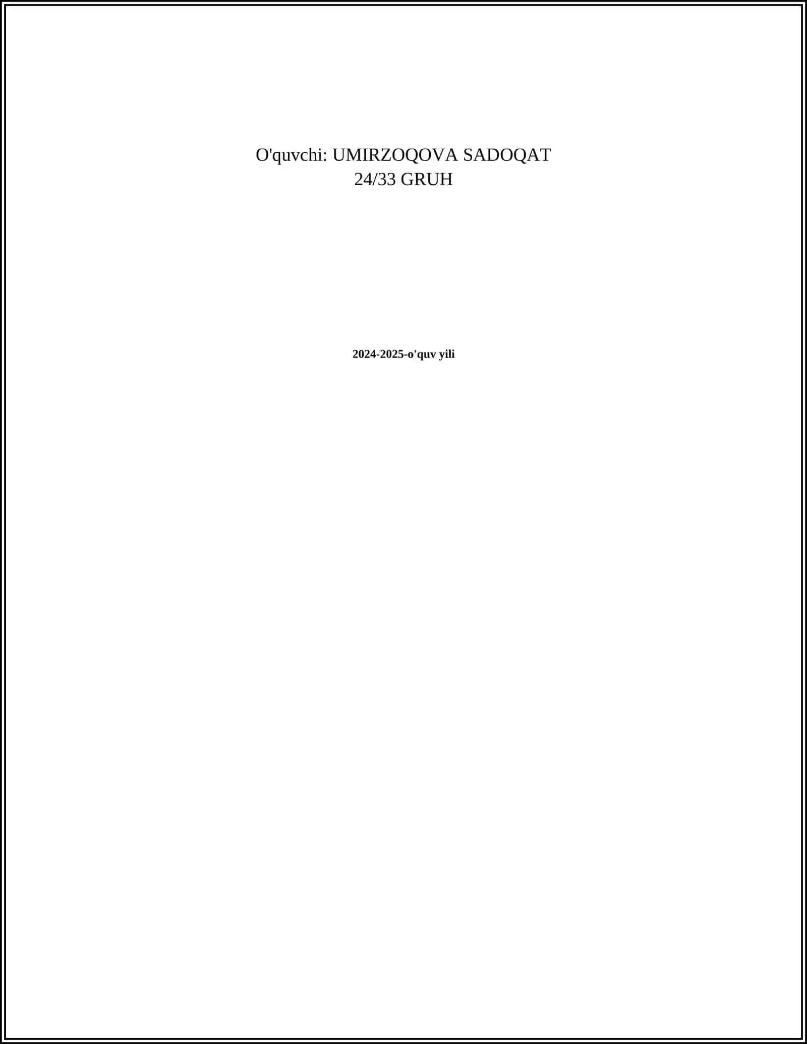 KXYASNING ASOSIY QOIDALARI BO’YICHA CHIZMALARNI RASMIYLASHTIRISH.FORMATLAR, MASSHTABLAR,CHIZIQ TURLARI,CHIZMA SHRIFTLARI 2