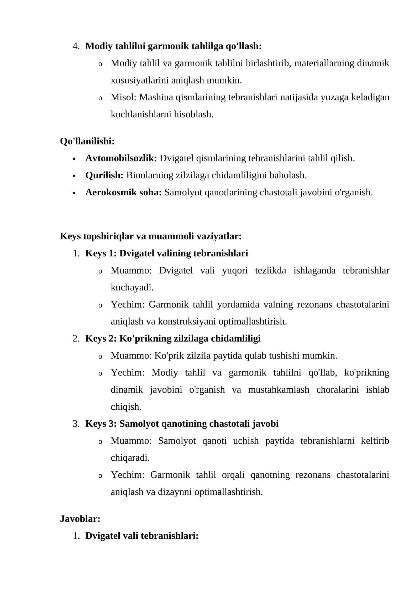 Mashinasozlikda chekli elementlar 2