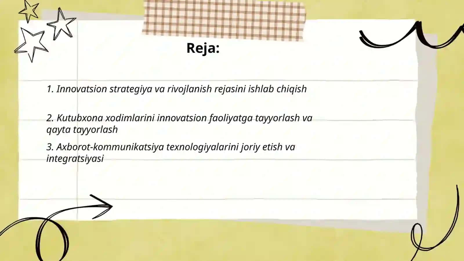 Kutubxona axborot muassasalarida innovatsion faoliyatni tashkil etish jarayonlari 2