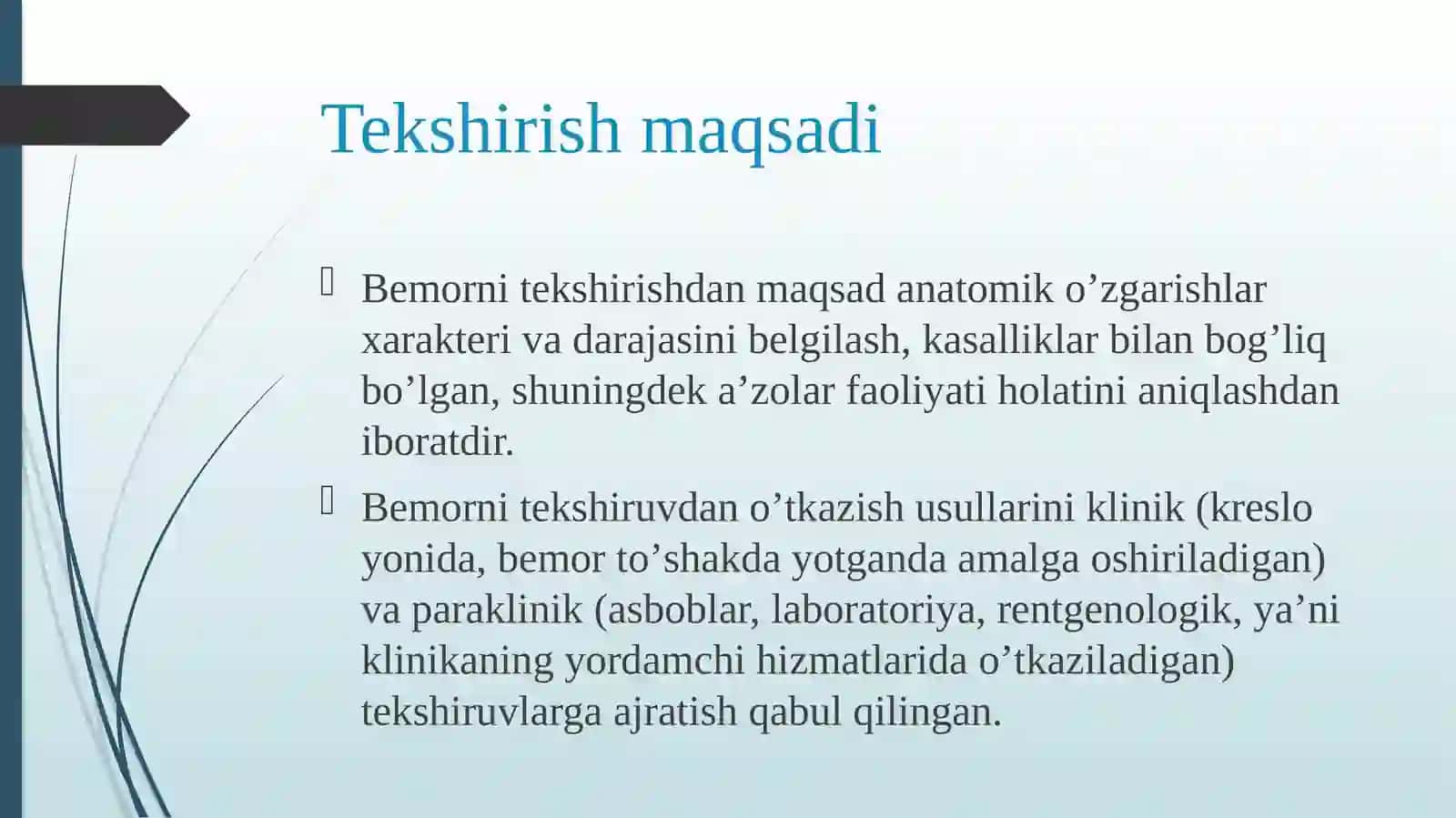 Stomatologik bemorlar tekshirish usullari 2