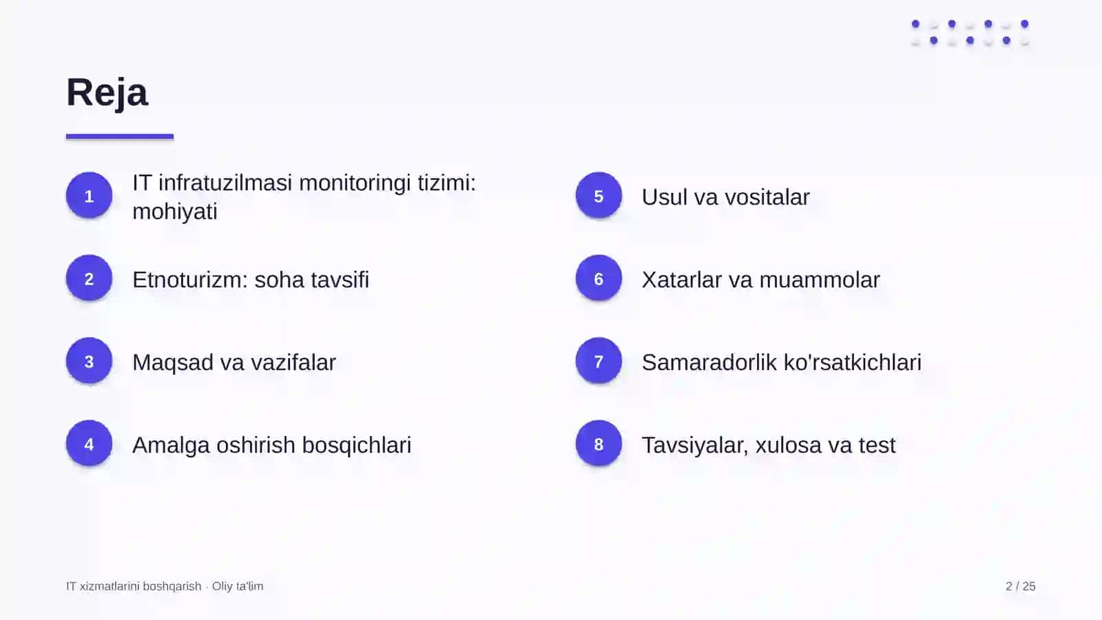 etnoturizmda axborot texnologiyalari infratuzilmasi monitoringi tizimini joriy etish 6616 2