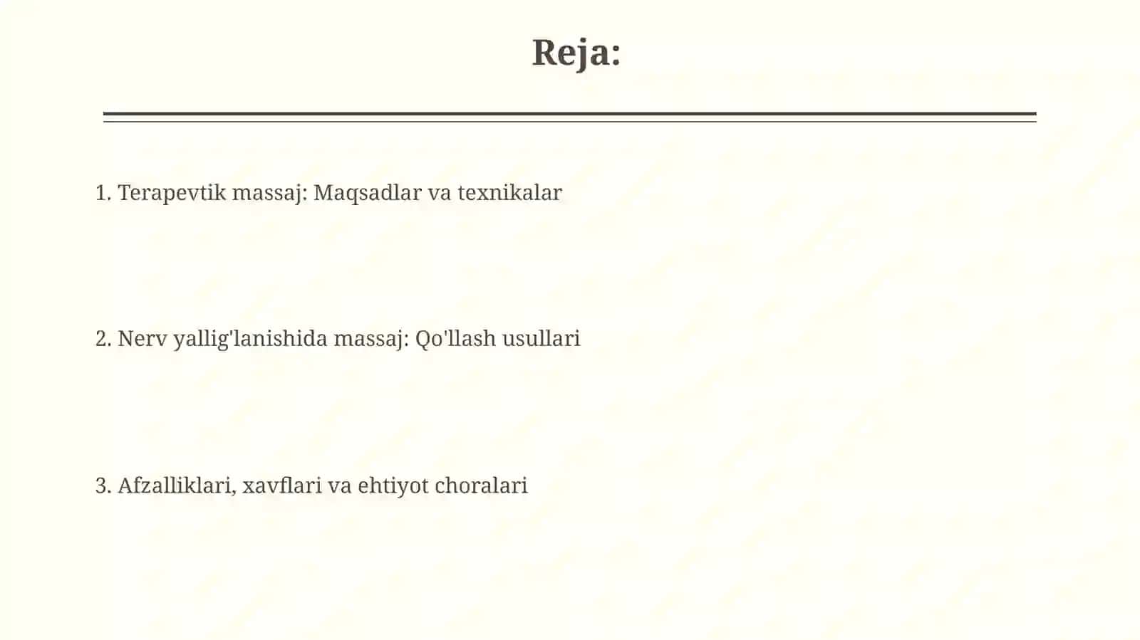 Yuz nervi, tirsak, bilak, quymich nervi yallig lanishida davolovchi massaj 2