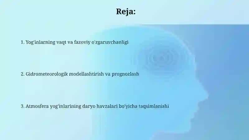 Atmosfera yogʻinlarining daryo havzulari bo'yicha taqsimlanishi 2