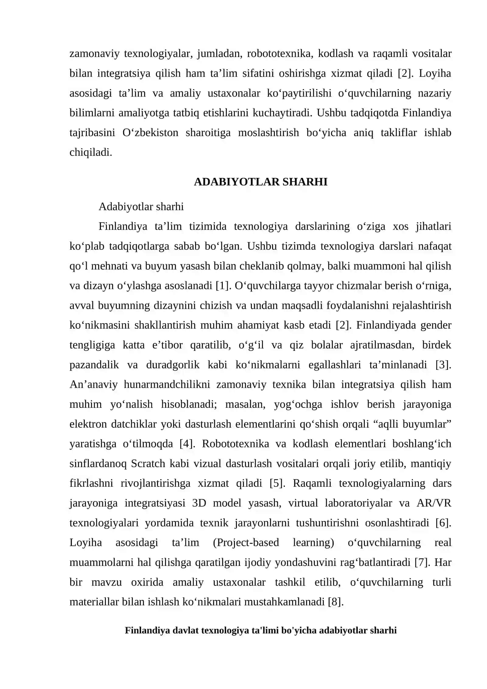 FINLANDIYA DAVLAT TEXNOLOGIYA TA’LIMI BO‘YICHA QISQA ILMIY MAQOLA TAYYORLASH 2
