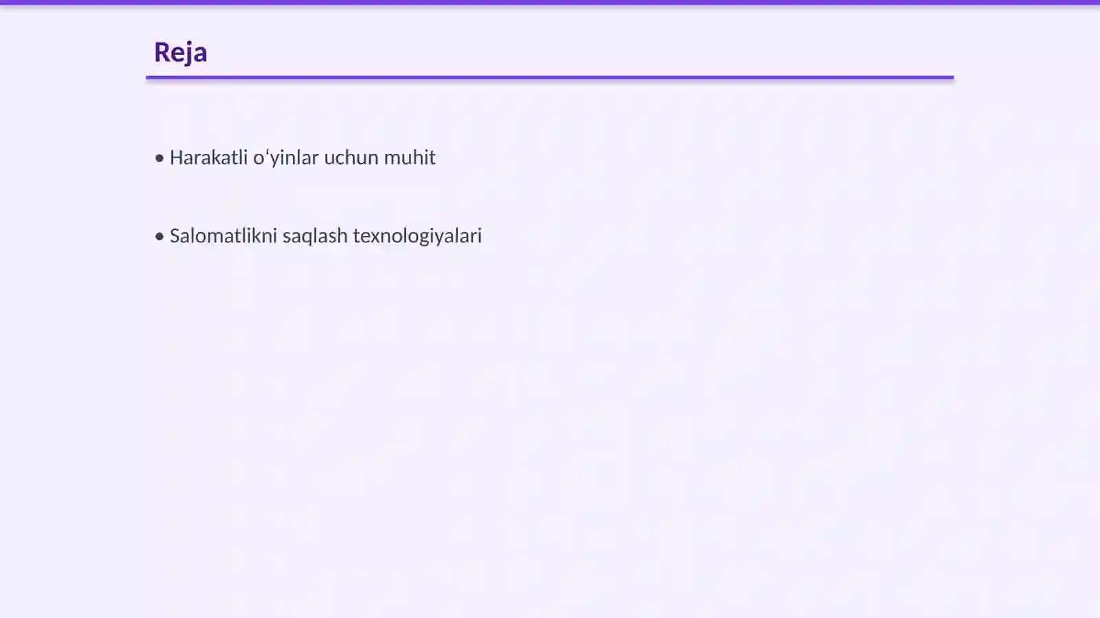 Harakatli o‘yinlar uchun muhit 2