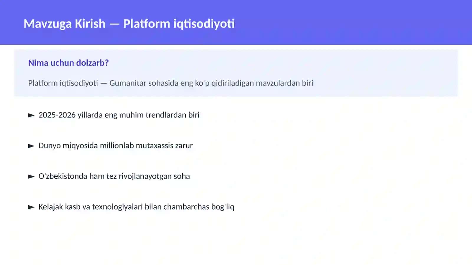 Platform iqtisodiyoti 2