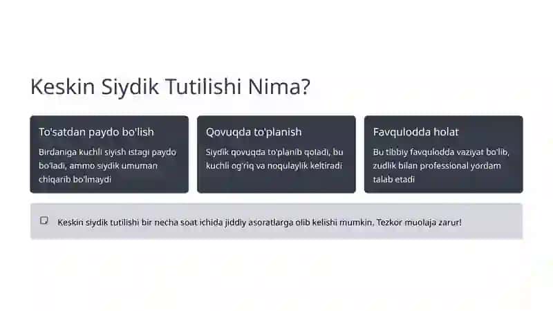Keskin Siydik Tutilishi 2