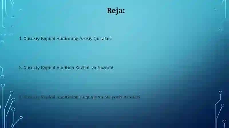 Xususiy kapital auditi 2