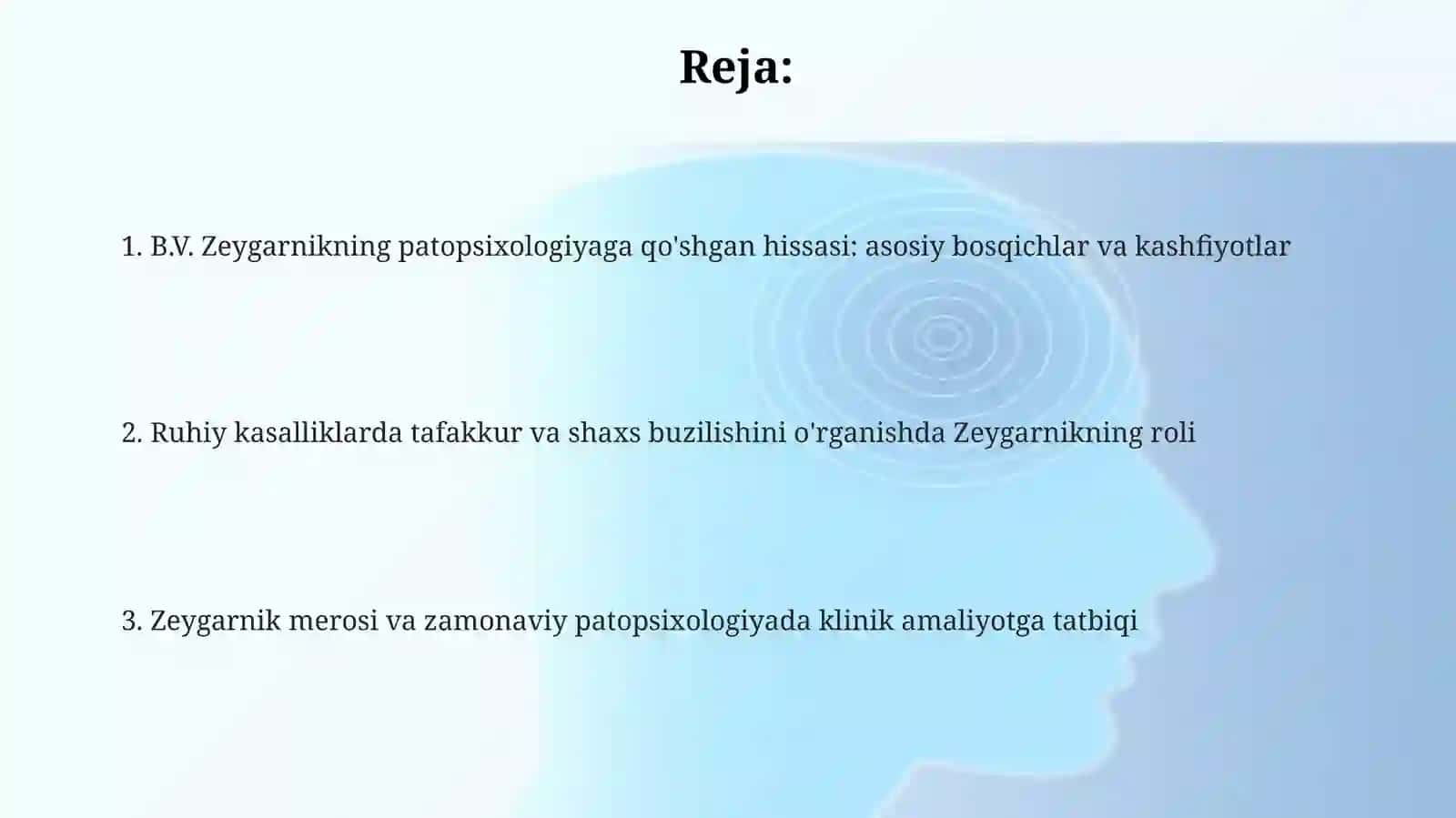 B.V.Zeygarnikning patopsixologiya taraqqiyotiga qo'shgan hissasi 2