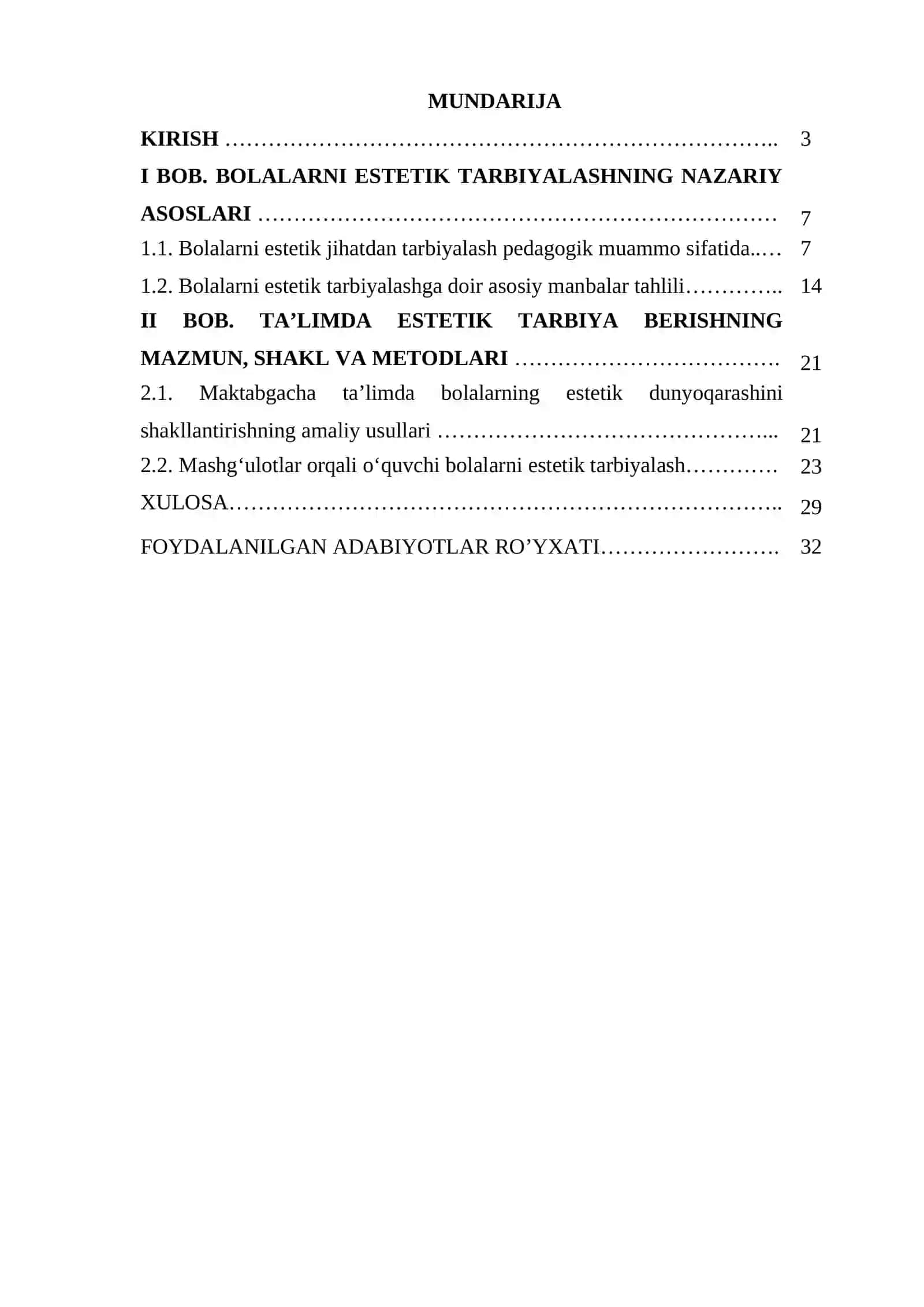 MAKTABGACHA TA'LIM YOSHIDAGI BOLALARDA ESTETIK TARBIYANI SHAKLLANTIRISH USULLARI 2