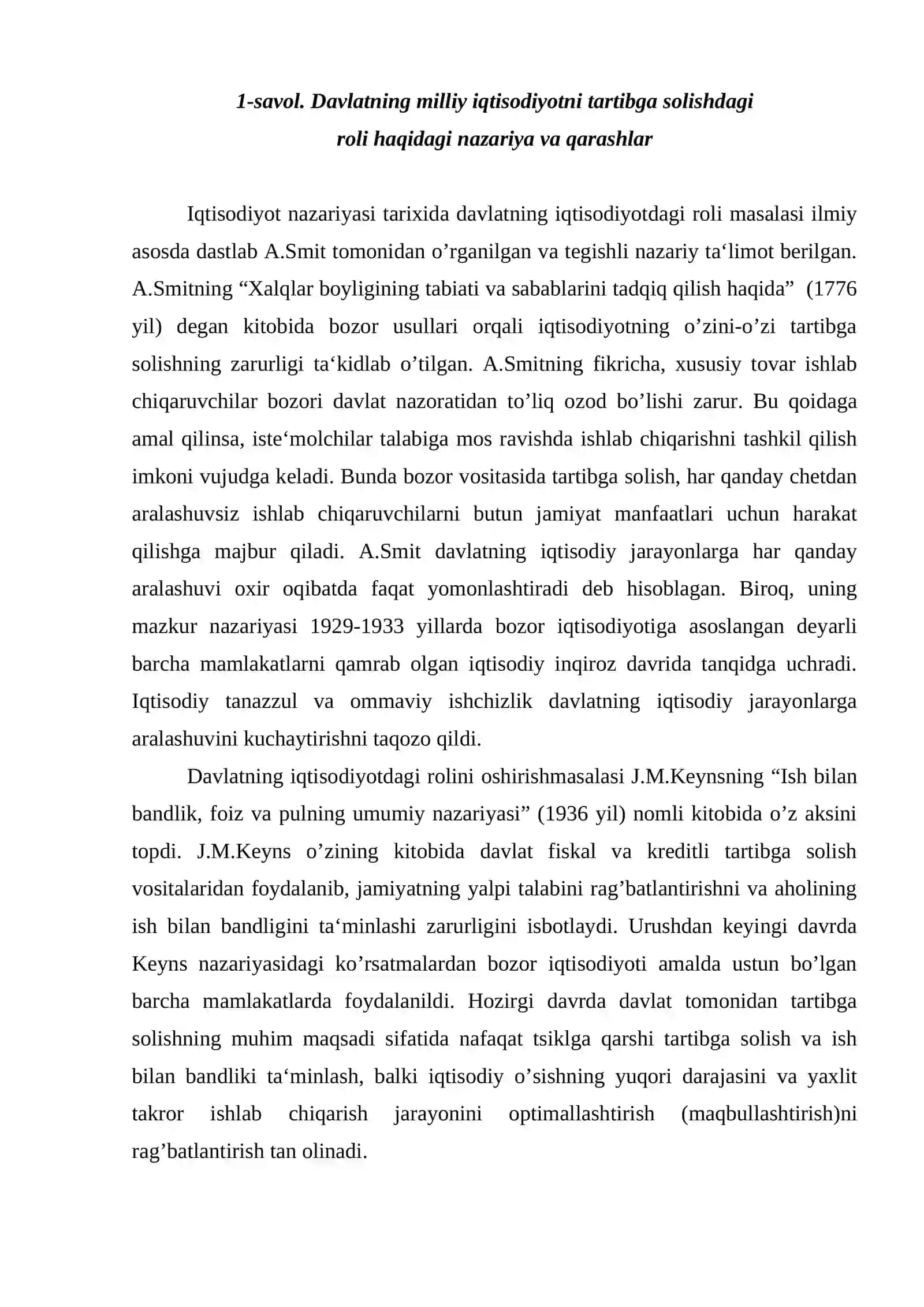 Davlatning milliy iqtisodiyotni tartibga solishda rol 2