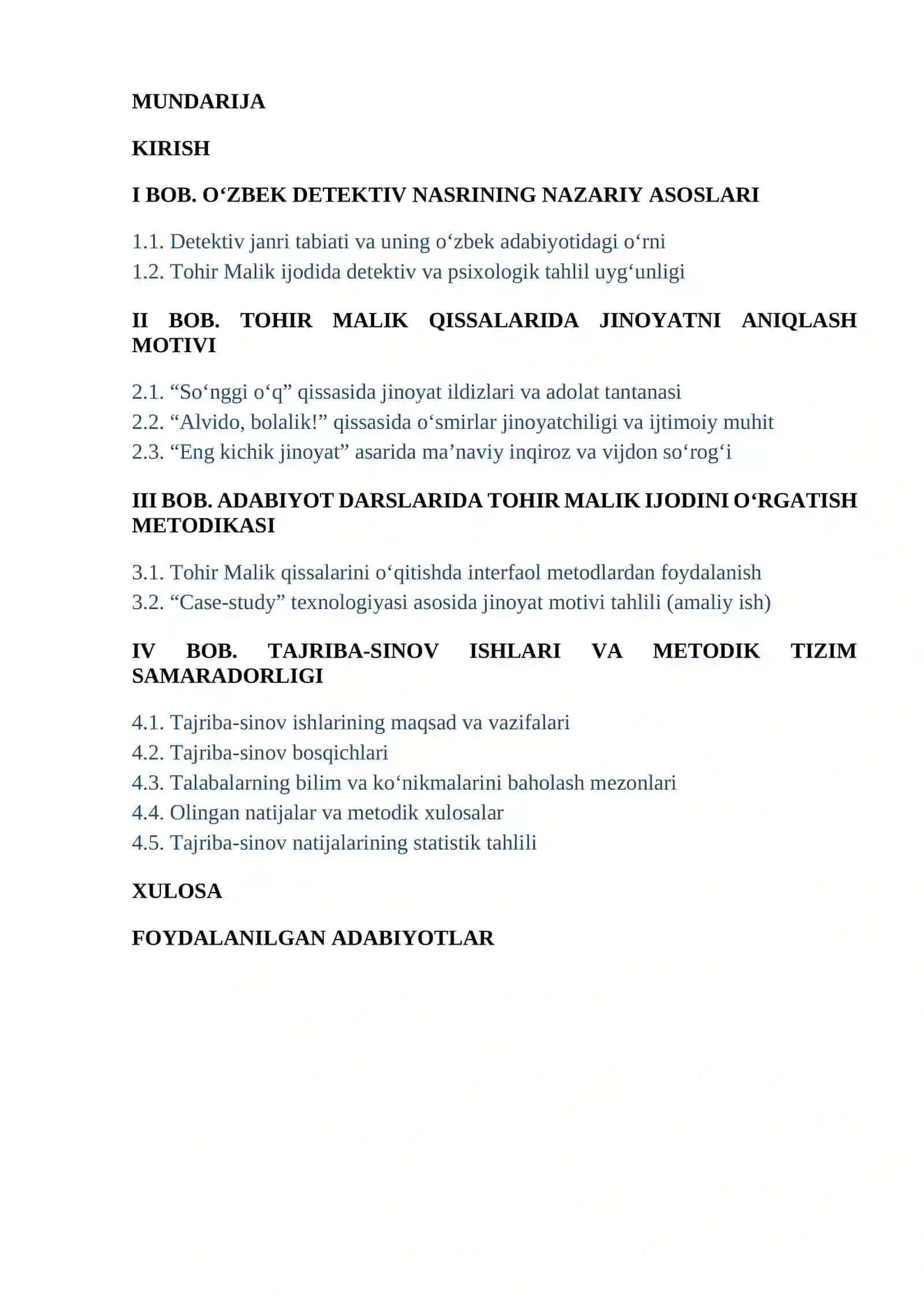 TOHIR MALIK QISSALARIDA JINOYATNI ANIQLASH MOTIVI TADQIQI 2