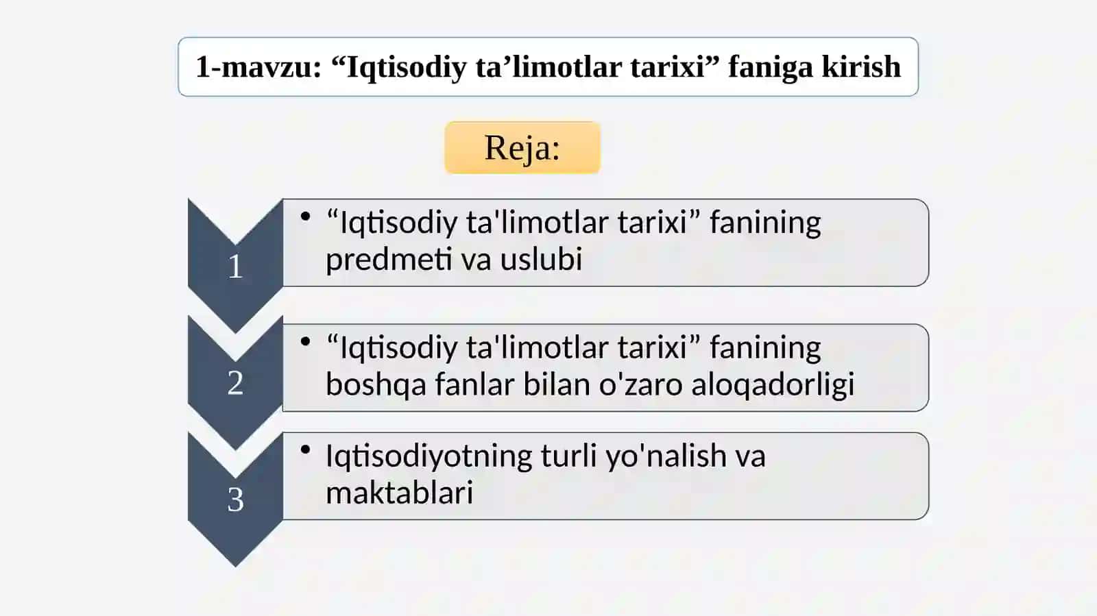 IQTISODIY TA’LIMOTLARTARIXI 2