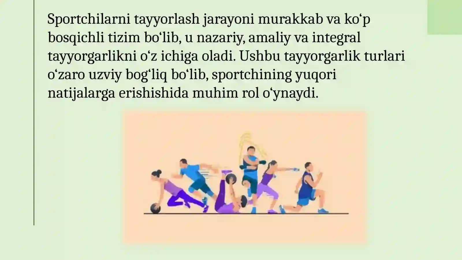 Sportchilarning nazariy, amaliy va integral tayyorgarligi 2