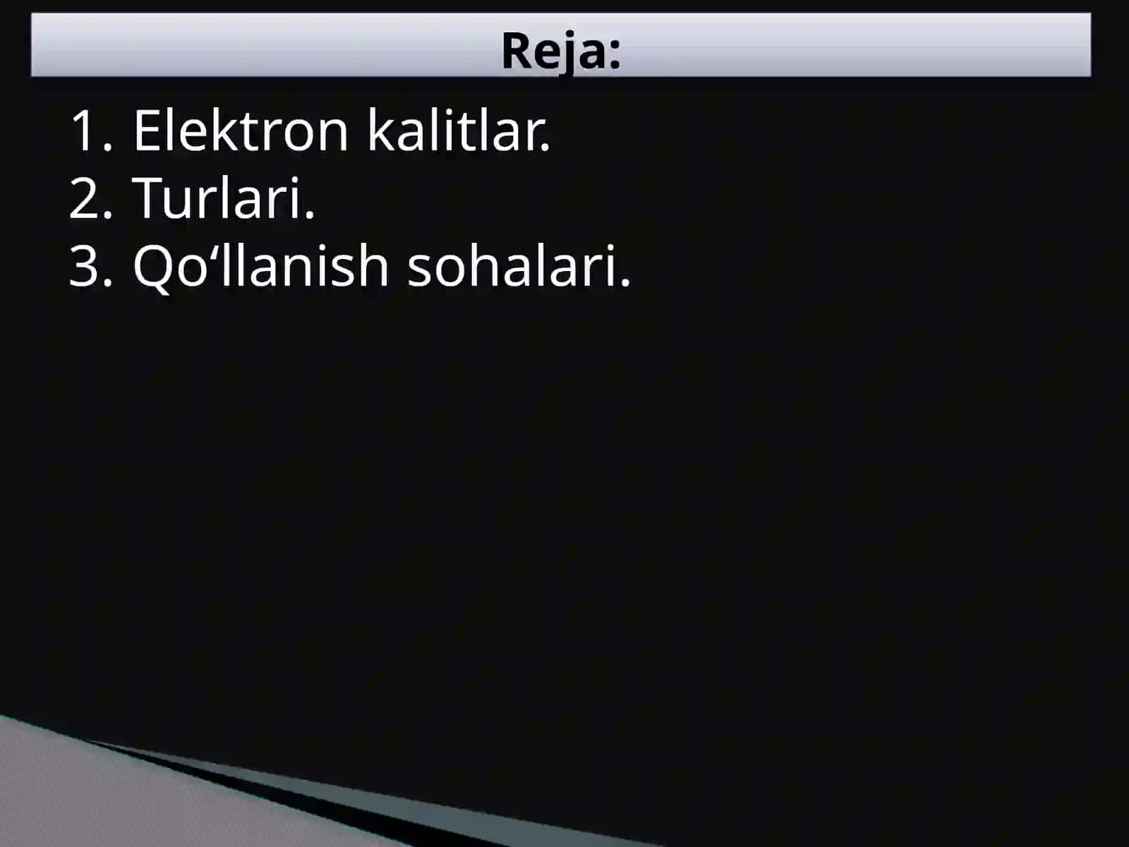 Elektron kalitlar 2