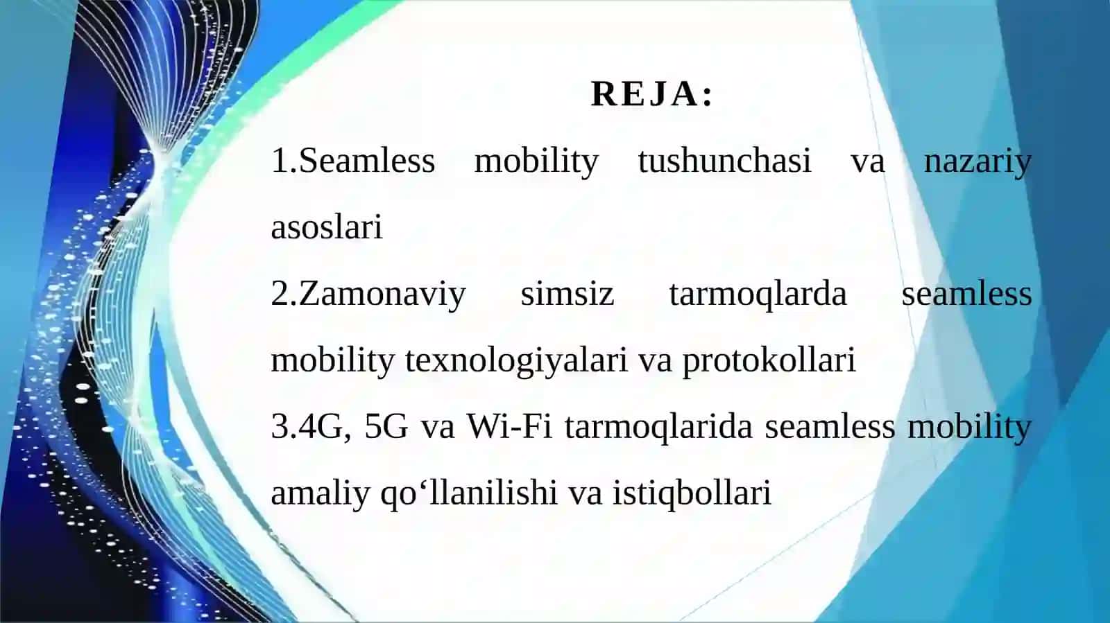 Seamless mobility konsepsiyasi 2