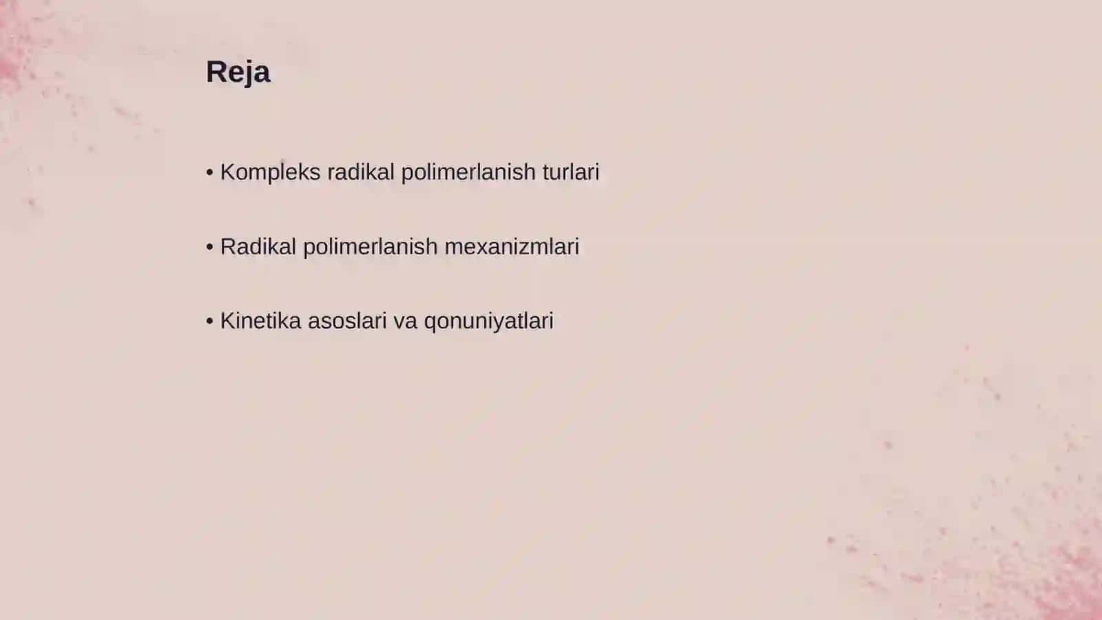 Комплекс радикал полимерланиш турлари 2