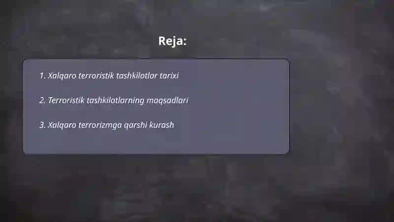 Xalqaro teroristik tashkilotlar 2