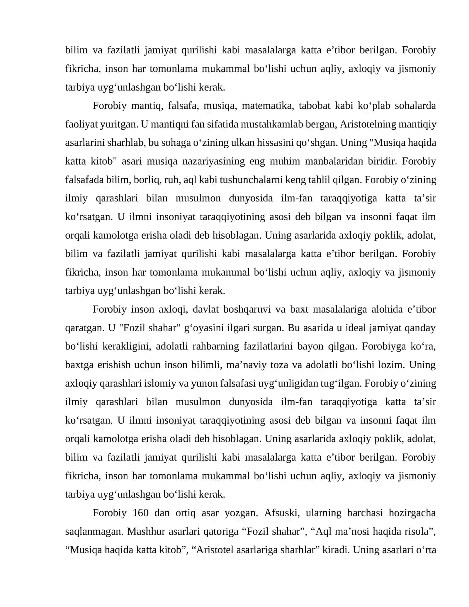 Abu Nasr Forobiy haqida referat 2