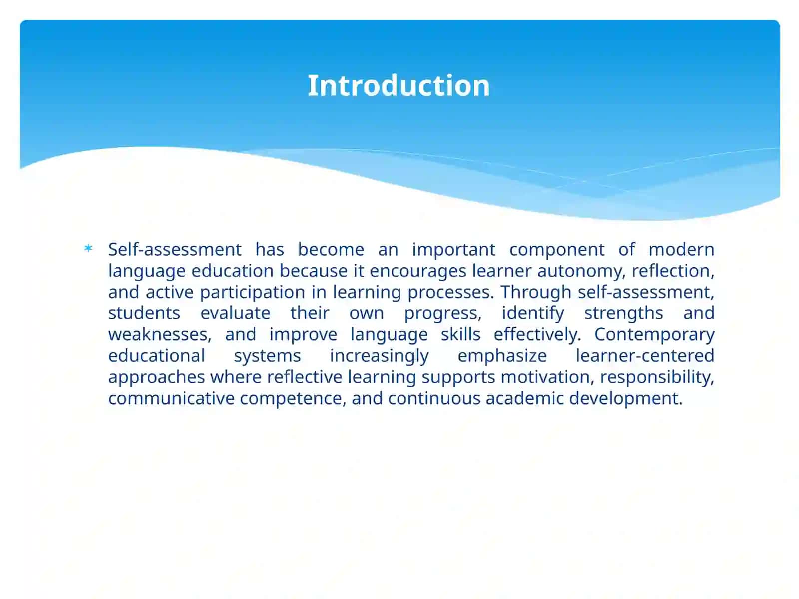 Self-Assessment in Language Learning 2